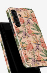 Samsung Galaxy S23 Plus Tough Case – Flamingos & Flowers - View 4