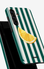 Samsung Galaxy S23 Plus Tough Case – Lemon Stripes - View 4