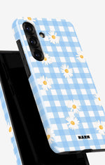 Samsung Galaxy S23 Plus Tough Case – Blue Daisies - View 4