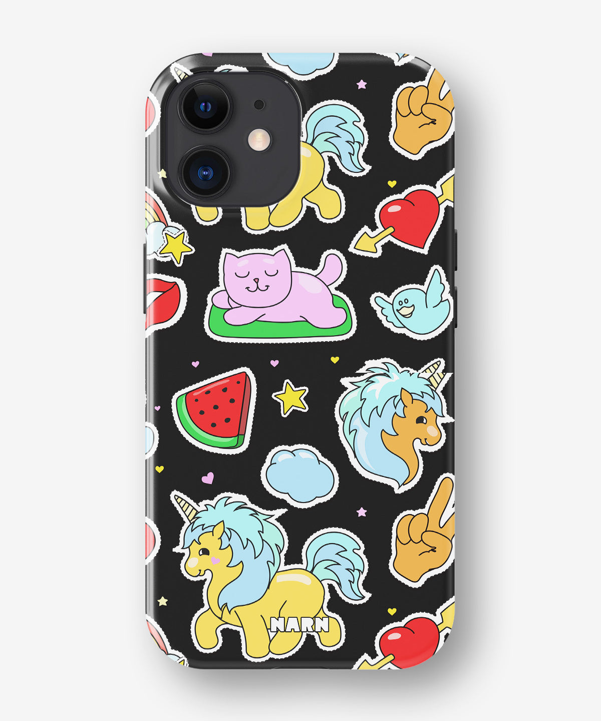 iPhone 12 Mini Tough Case – Cute Stickers - View 1