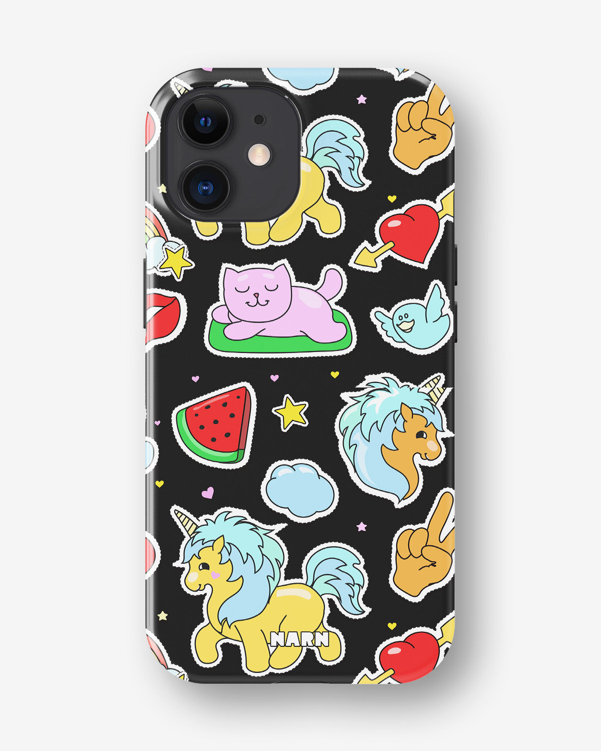 iPhone 12 Mini Tough Case – Cute Stickers - View 1
