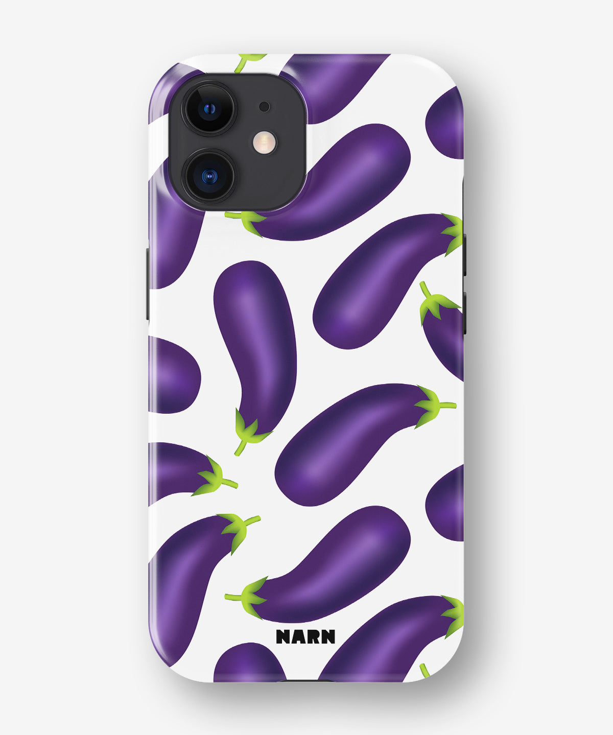 iPhone 12 Mini Tough Case – Eggplant Pattern - View 1