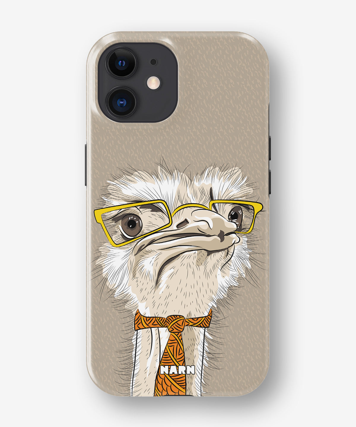 iPhone 12 Mini Tough Case – Hipster Ostrich - View 1