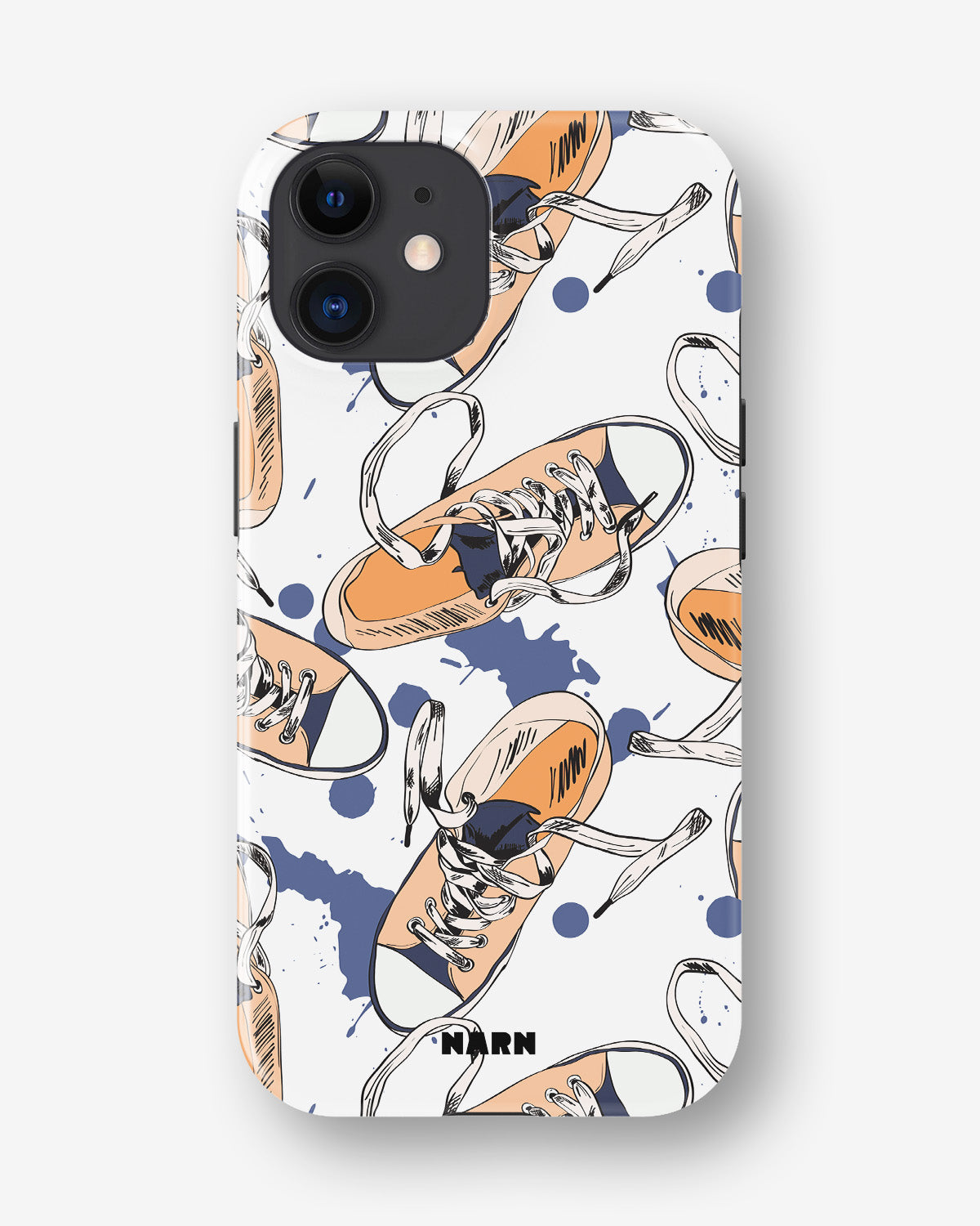 iPhone 12 Mini Tough Case – Apricot Sneakers - View 1