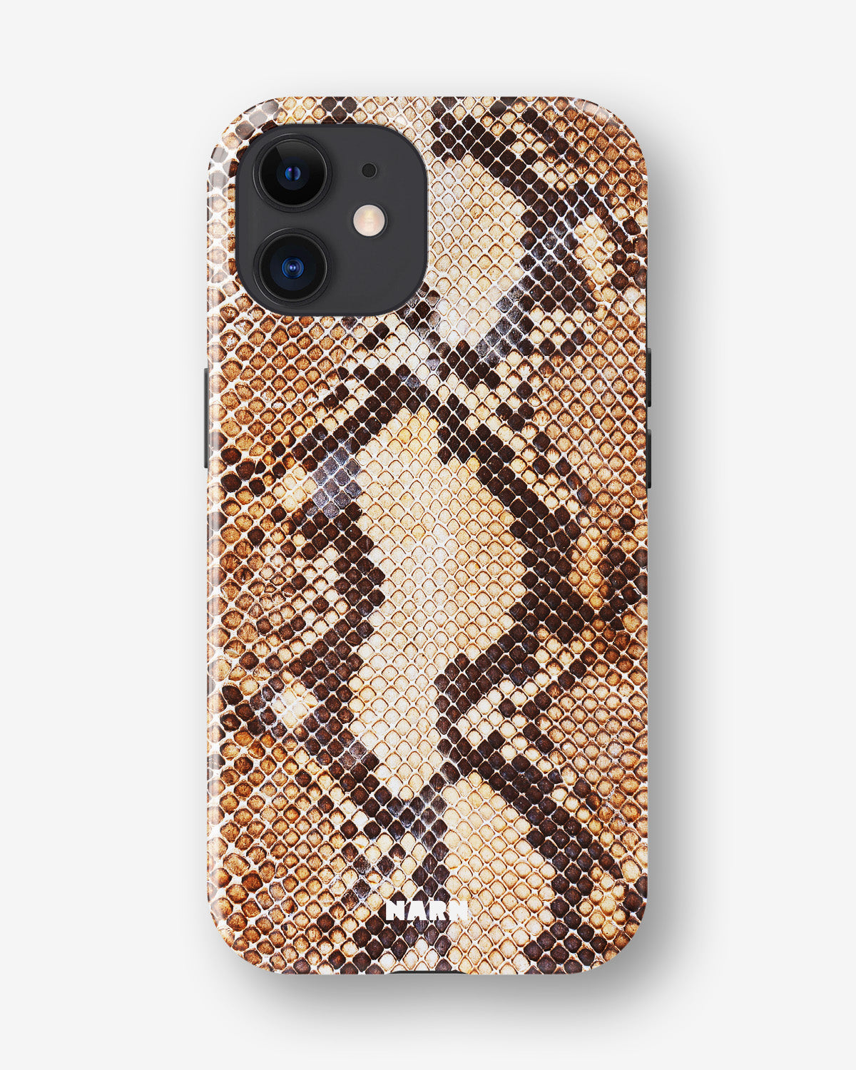 iPhone 12 Mini Tough Case – Brown Snakeskin - View 1