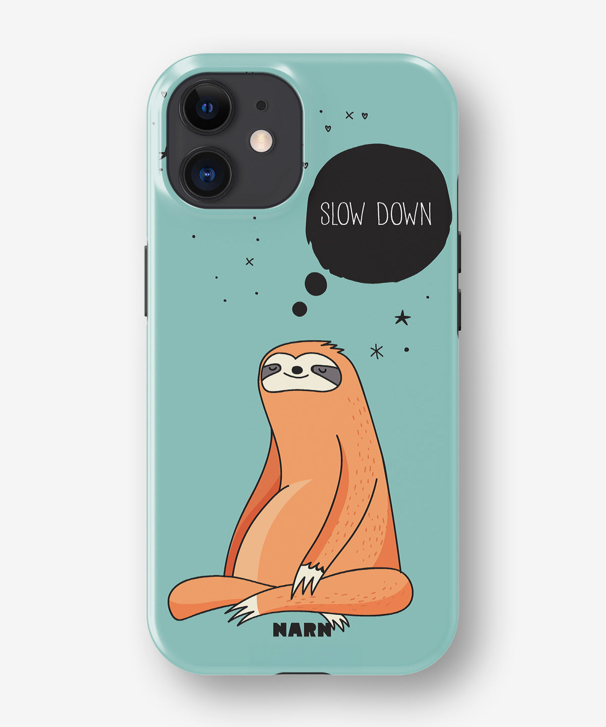 iPhone 12 Mini Tough Case – Slow Down Sloth - View 1