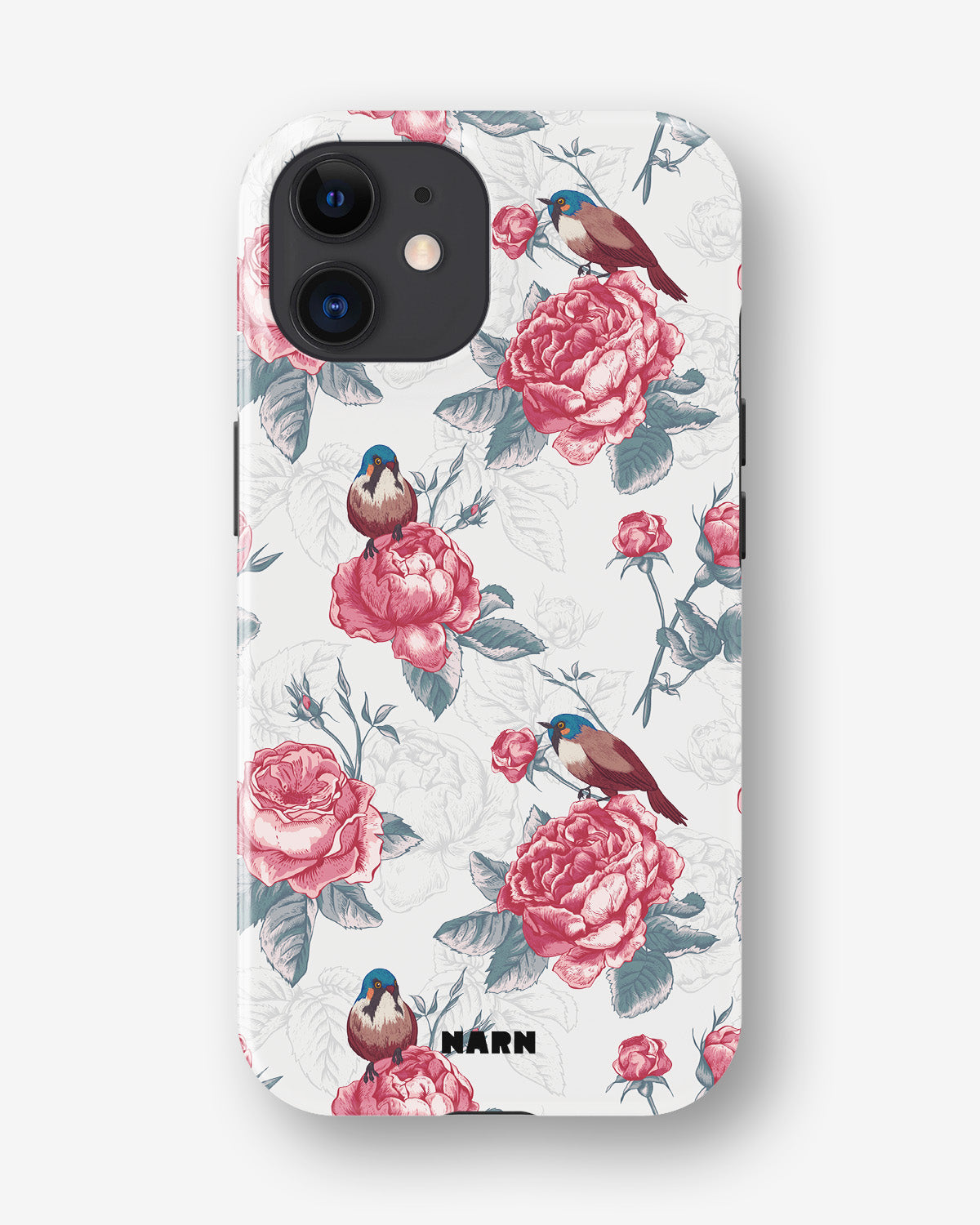 iPhone 12 Mini Tough Case – Birds Among Roses - View 1