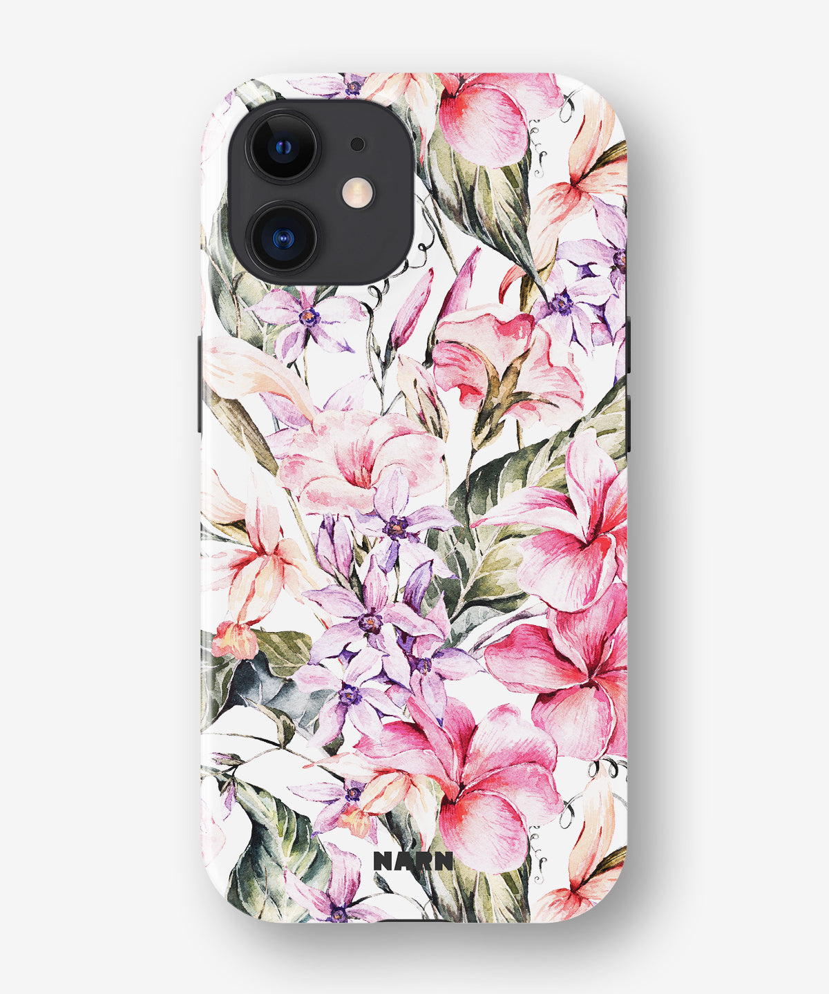 iPhone 12 Mini Tough Case – Watercolor Flowers - View 1