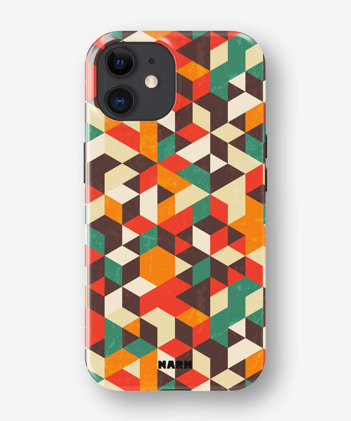 iPhone 12 Mini Tough Case – Retro Geometric - View 1