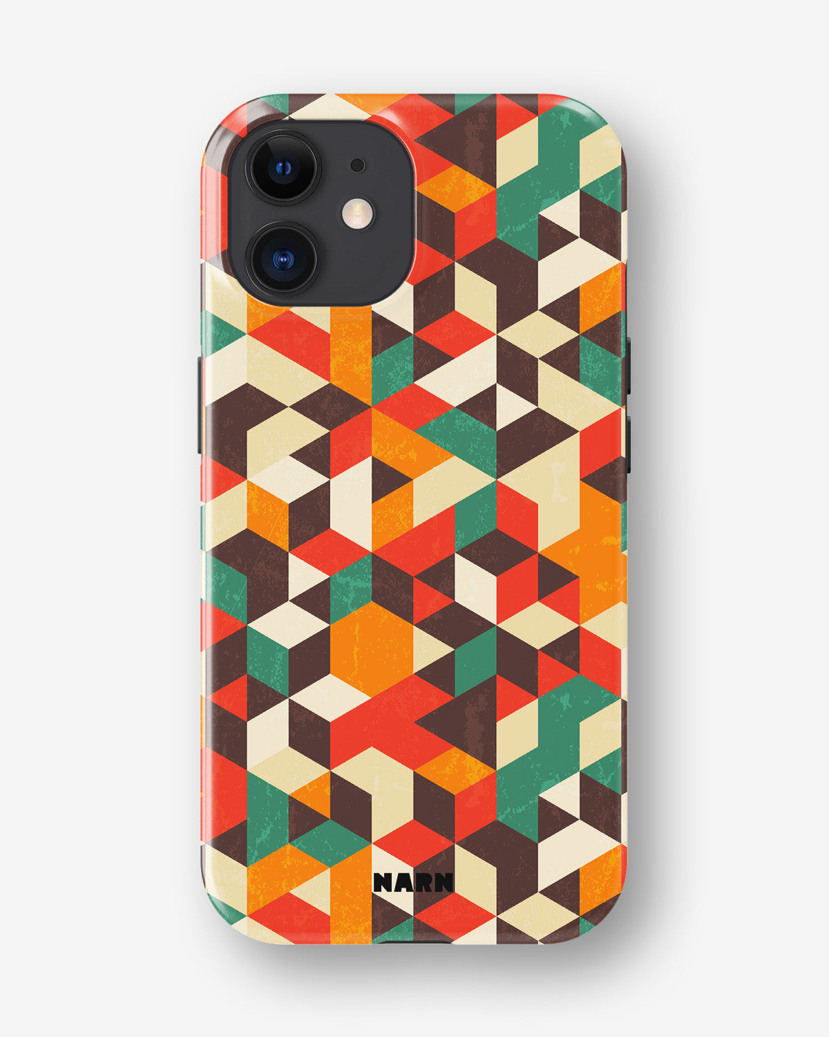 iPhone 12 Mini Tough Case – Retro Geometric - View 1