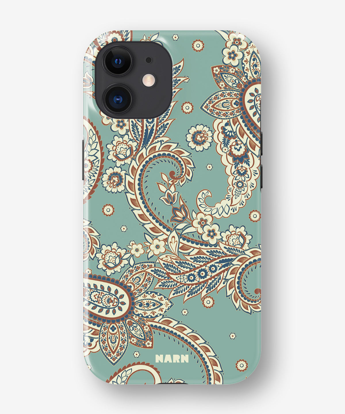 iPhone 12 Mini Tough Case – Paisley Green - View 1
