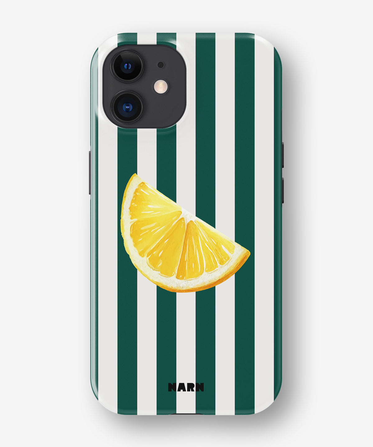 iPhone 12 Mini Tough Case – Lemon Stripes - View 1