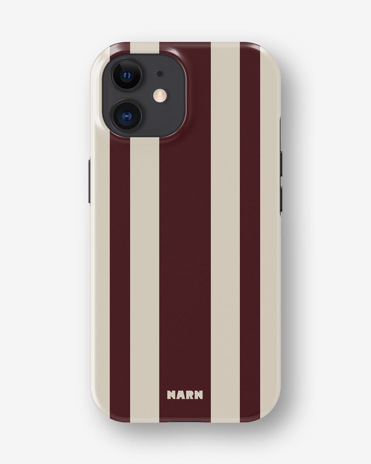 iPhone 12 Mini Tough Case – Bordeaux Stripe - View 1