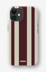 iPhone 12 Mini Tough Case – Bordeaux Stripe - View 1