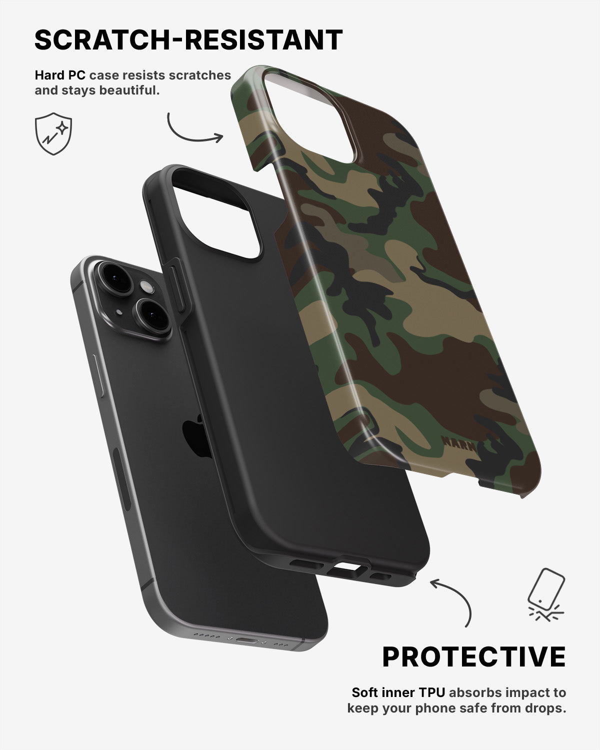 iPhone 12 Mini Tough Case – Camouflage - View 2