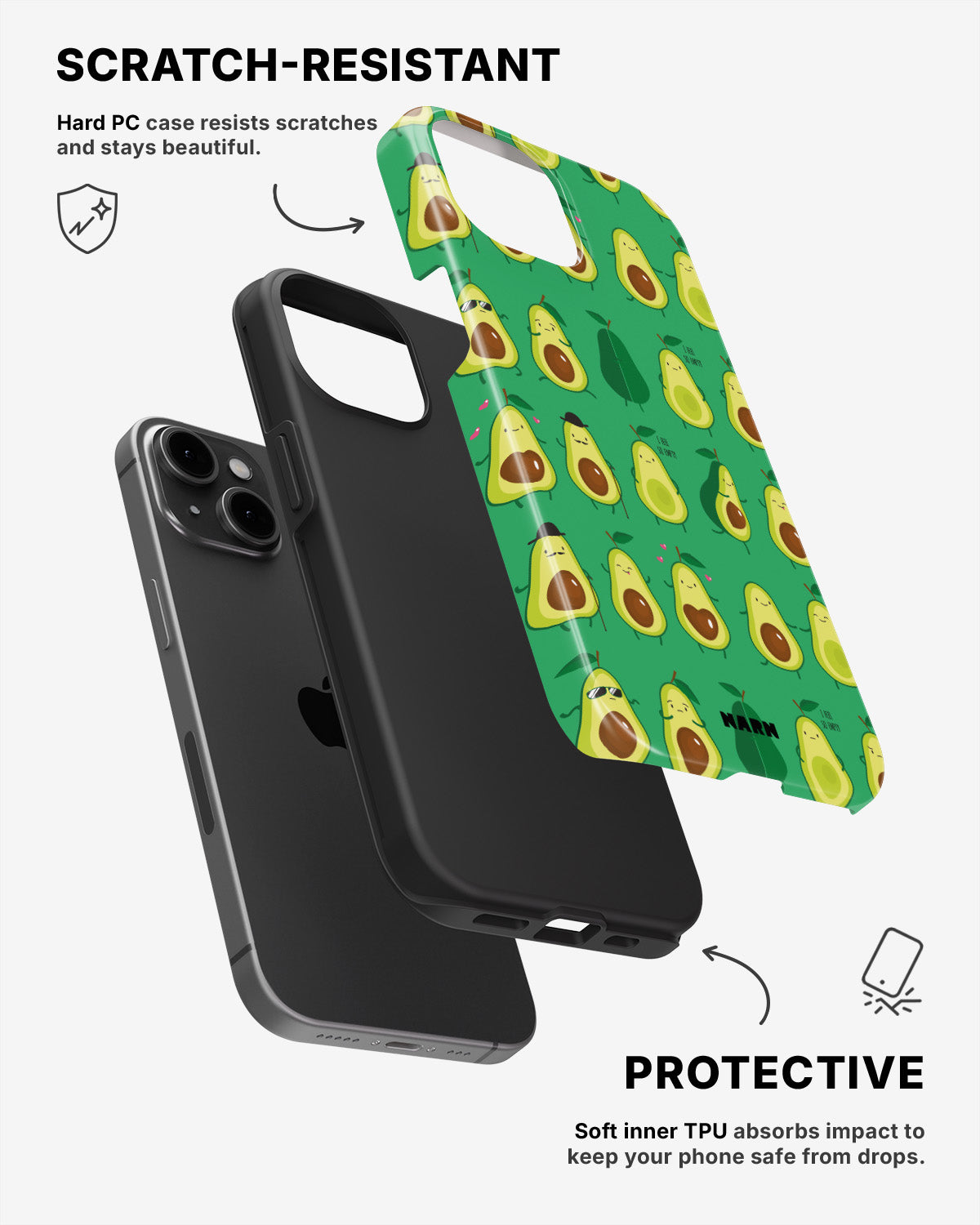 iPhone 12 Mini Tough Case – Avocado Mood - View 2
