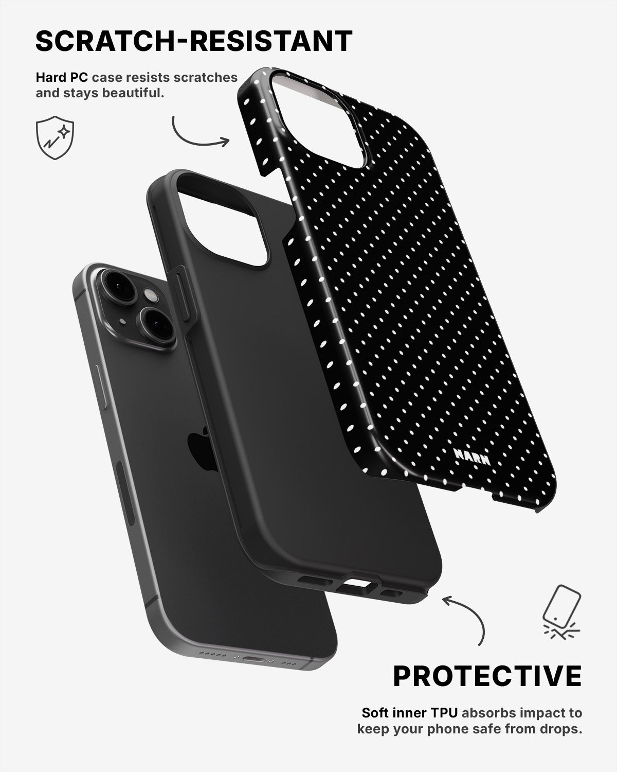 iPhone 12 Mini Tough Case – Classic Dots - View 2