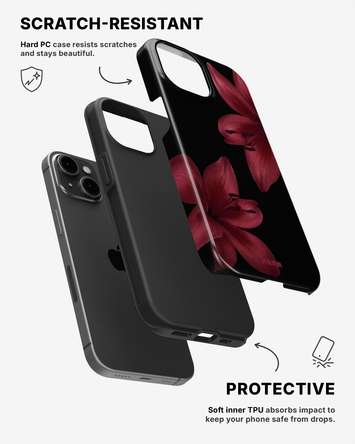iPhone 12 Mini Tough Case – Ruby Lily - View 2