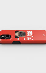 iPhone 12 Mini Tough Case – I Love Pugs - View 3