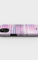 iPhone 12 Mini Tough Case – Purple Aztec - View 3