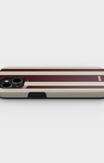 iPhone 12 Mini Tough Case – Bordeaux Stripe - View 3
