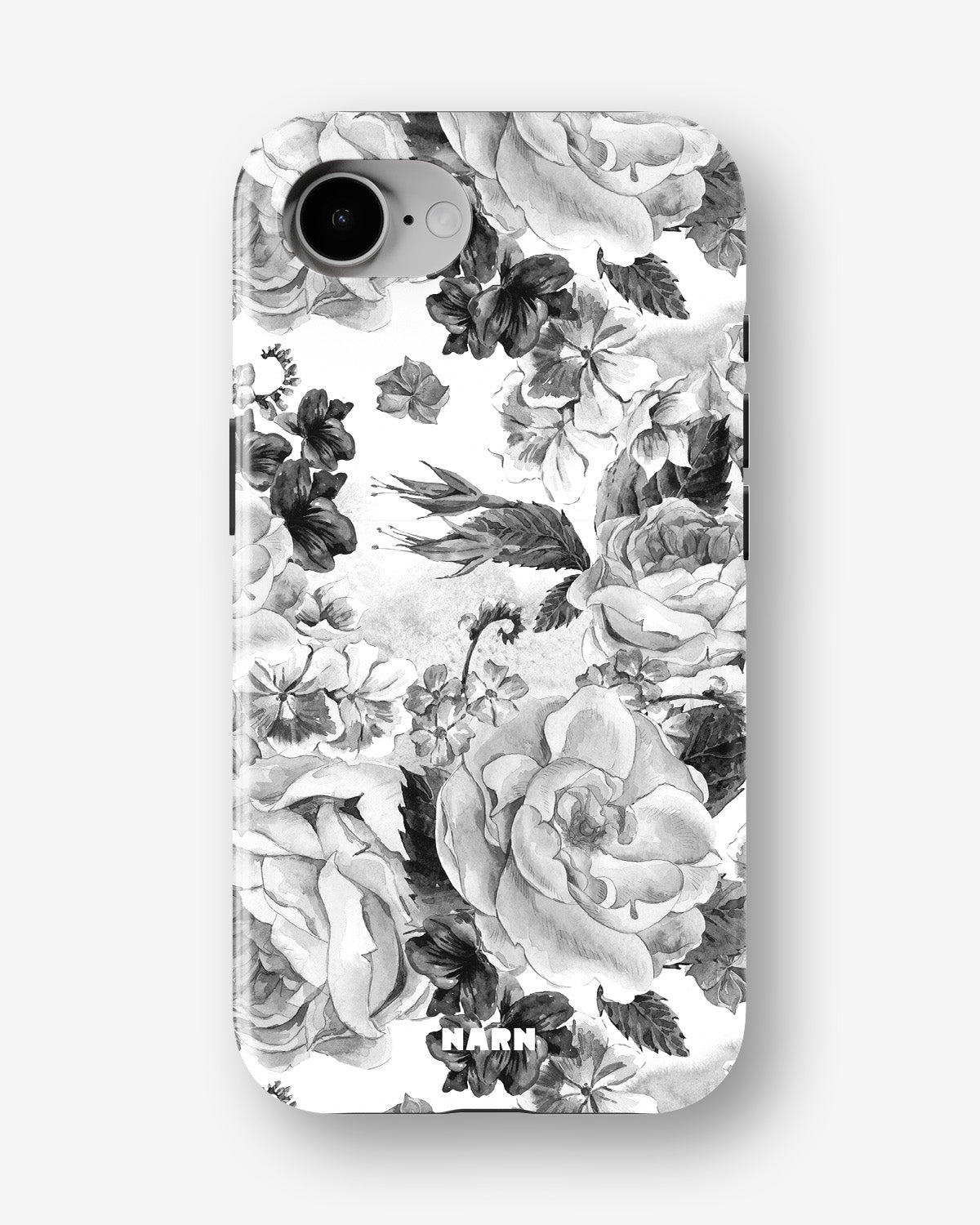 iPhone 17e Tough Case – Black & White Bloom - View 1