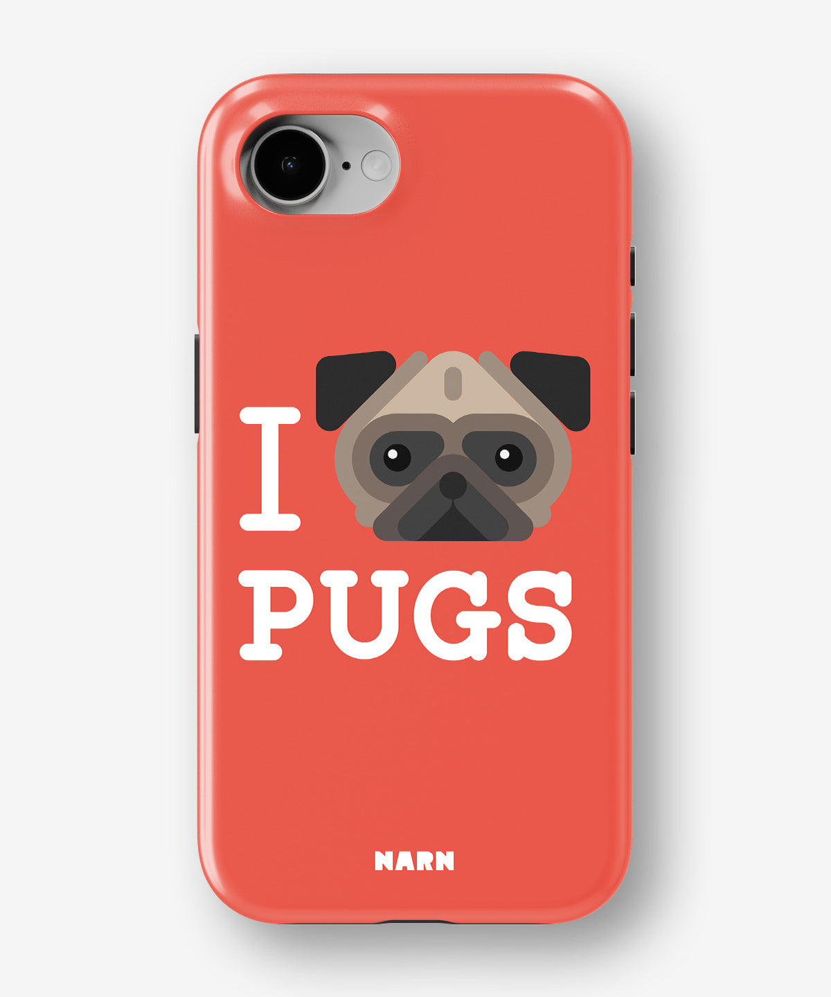 iPhone 17e Tough Case – I Love Pugs - View 1