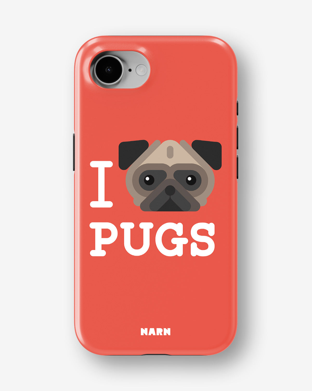 iPhone 17e Tough Case – I Love Pugs - View 1