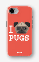 iPhone 17e Tough Case – I Love Pugs - View 1