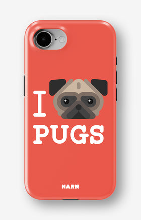 iPhone 17e Tough Case – I Love Pugs - View 1