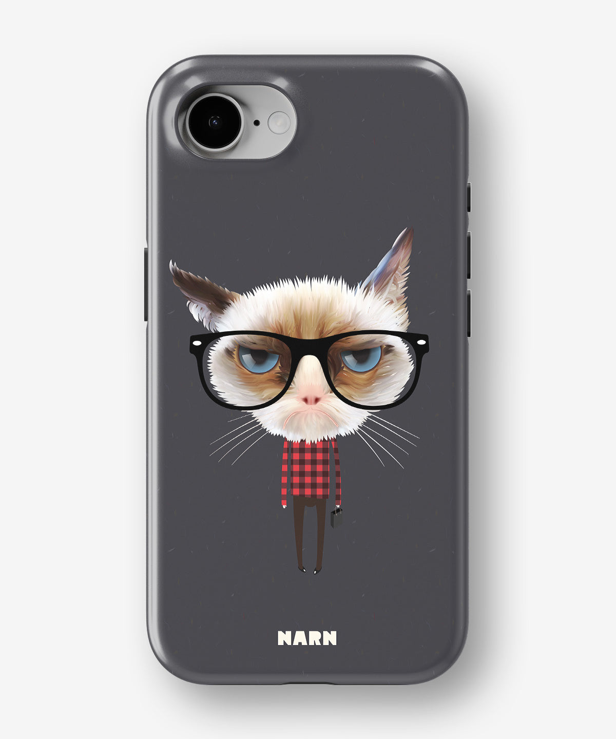 iPhone 17e Tough Case – Hipster Cat - View 1