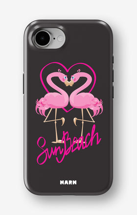 iPhone 17e Tough Case – Beach Flamingo - View 1