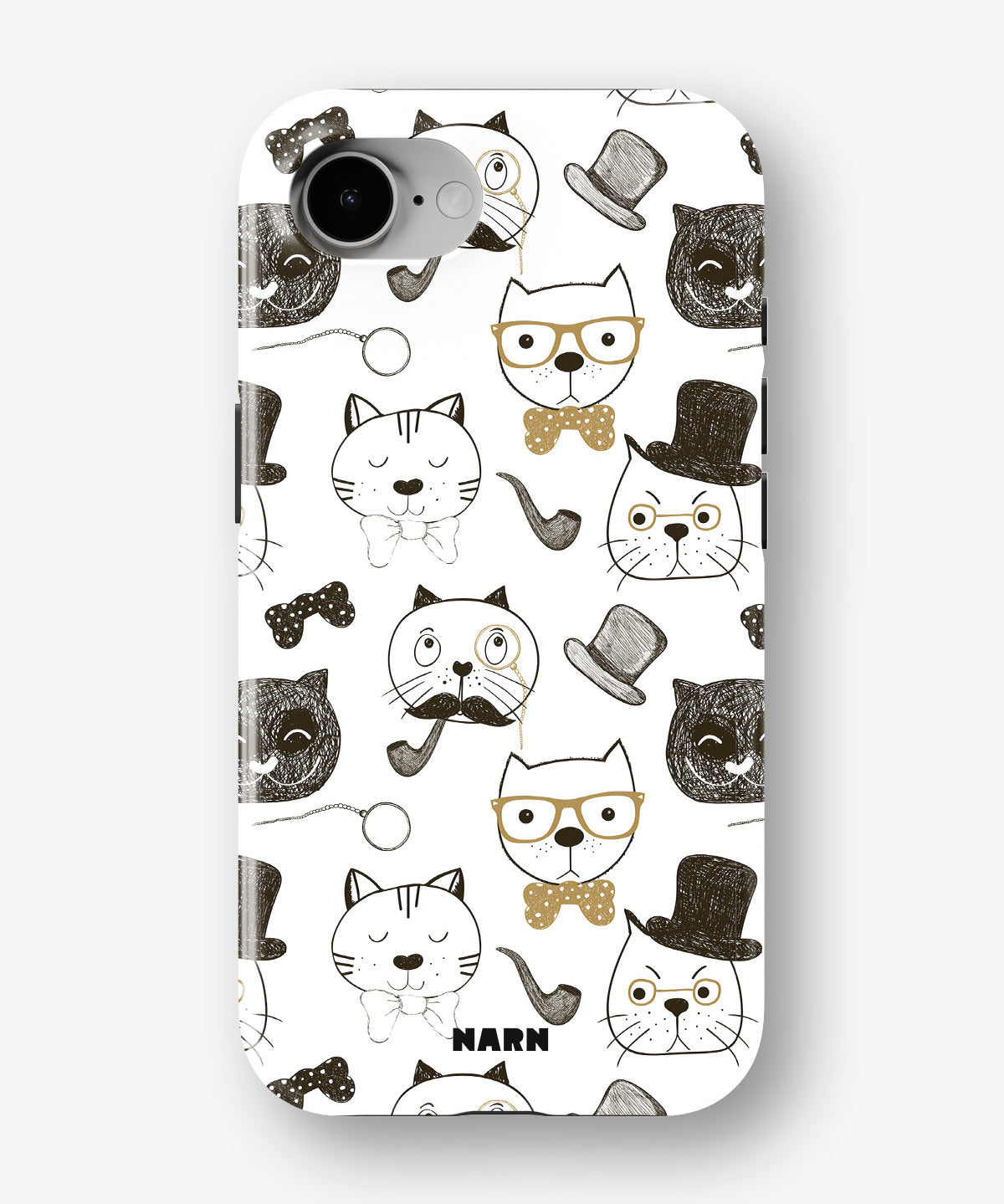 iPhone 17e Tough Case – Cartoon Cats - View 1