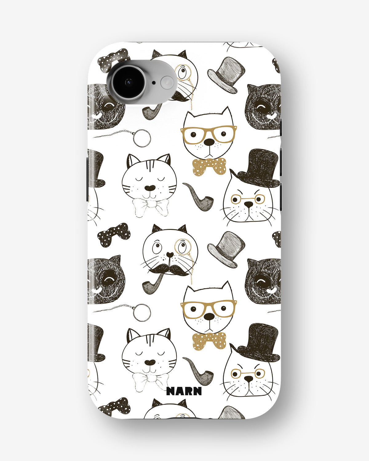 iPhone 17e Tough Case – Cartoon Cats - View 1