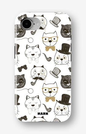 iPhone 17e Tough Case – Cartoon Cats - View 1