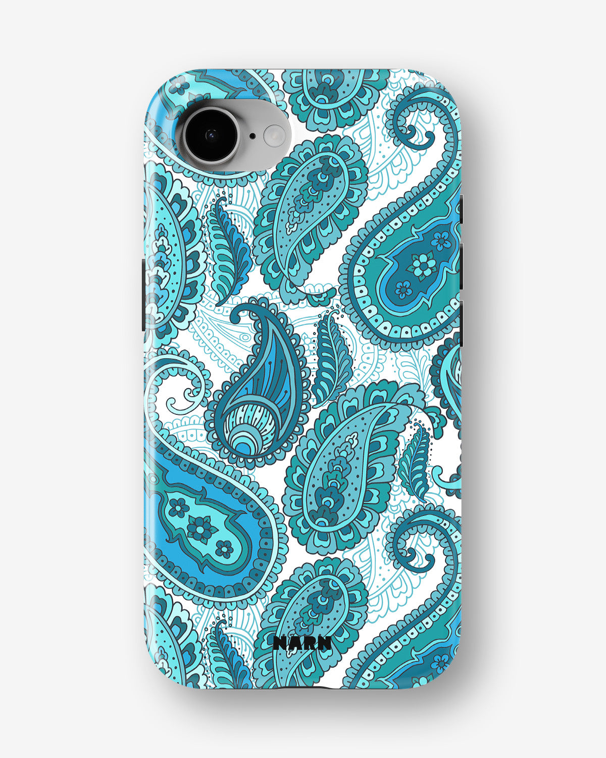 iPhone 17e Tough Case – Turquoise Paisley - View 1