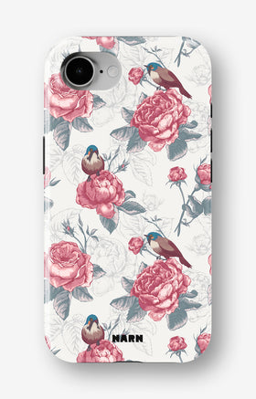 iPhone 17e Tough Case – Birds Among Roses - View 1