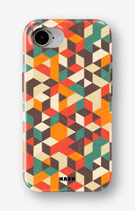 iPhone 17e Tough Case – Retro Geometric - View 1