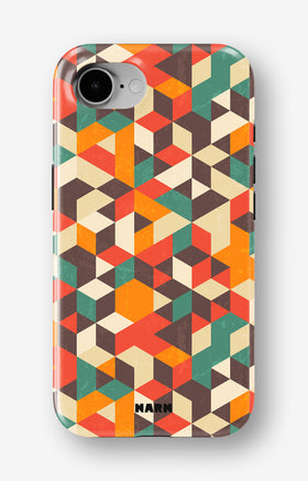 iPhone 17e Tough Case – Retro Geometric - View 1