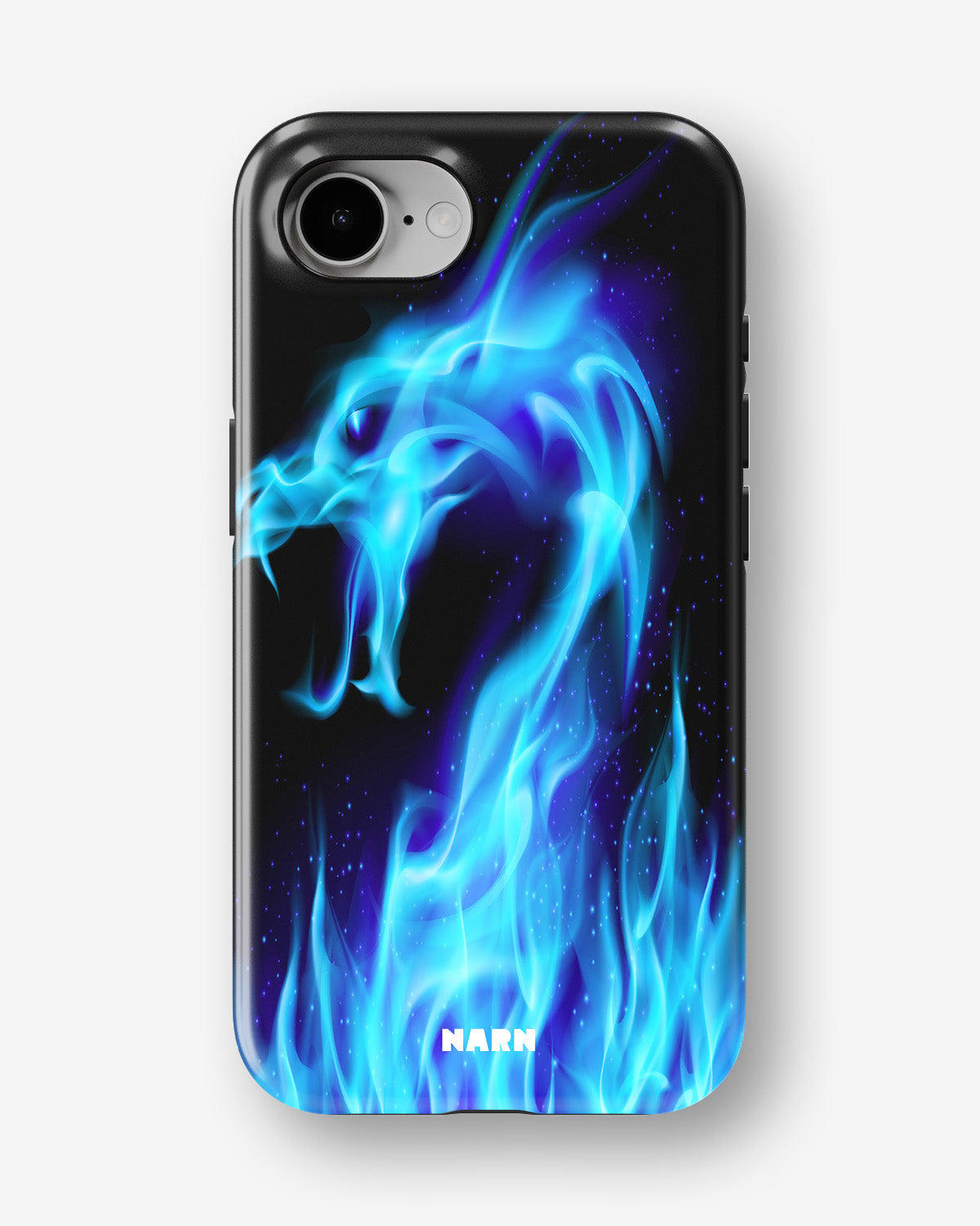 iPhone 17e Tough Case – Blue Flames Dragon - View 1
