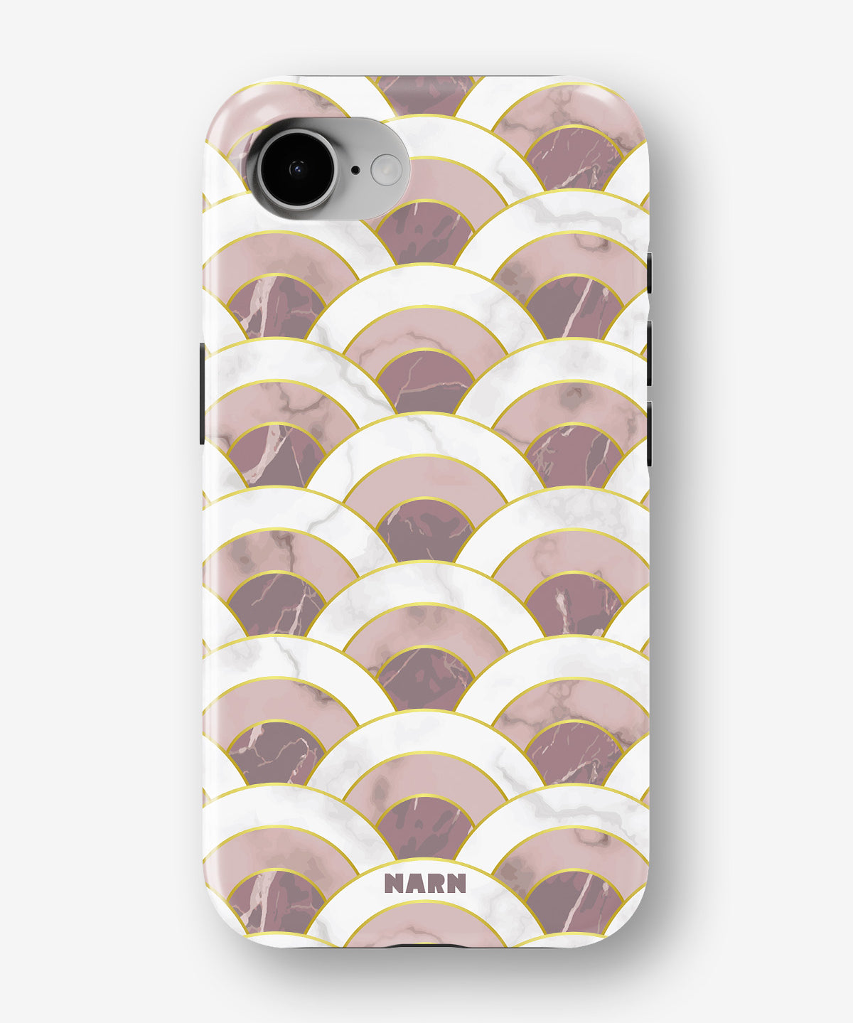 iPhone 17e Tough Case – Pink Marble Waves - View 1