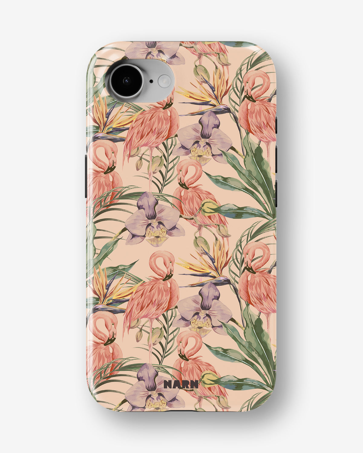 iPhone 17e Tough Case – Flamingos & Flowers - View 1