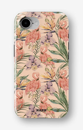 iPhone 17e Tough Case – Flamingos & Flowers - View 1