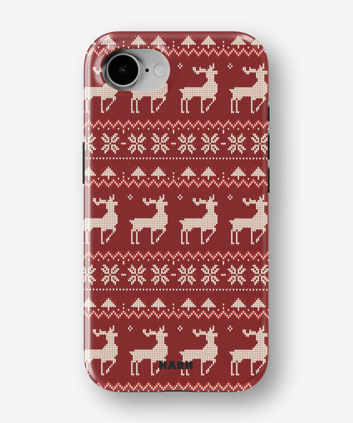 iPhone 17e Tough Case – Reindeer Knit - View 1