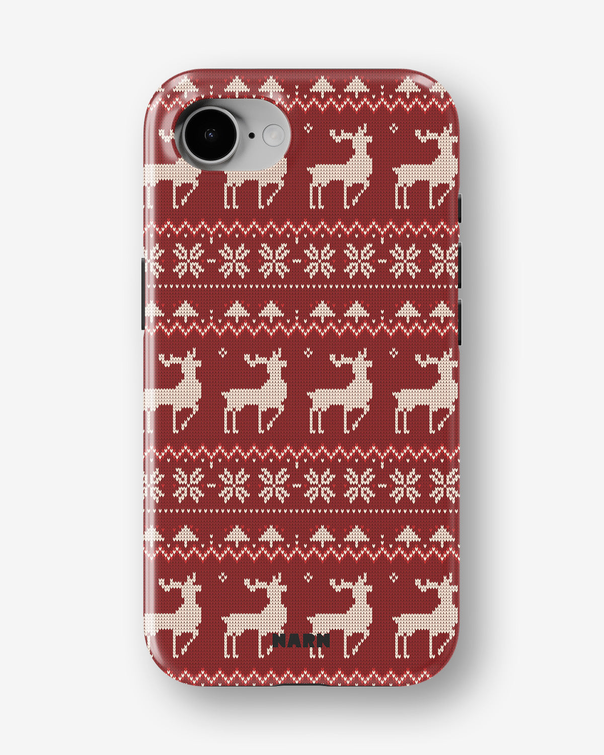 iPhone 17e Tough Case – Reindeer Knit - View 1
