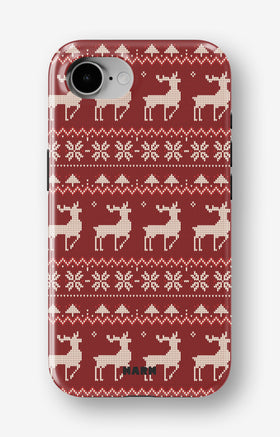 iPhone 17e Tough Case – Reindeer Knit - View 1