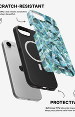 iPhone 17e Tough Case – Green Crystals - View 2