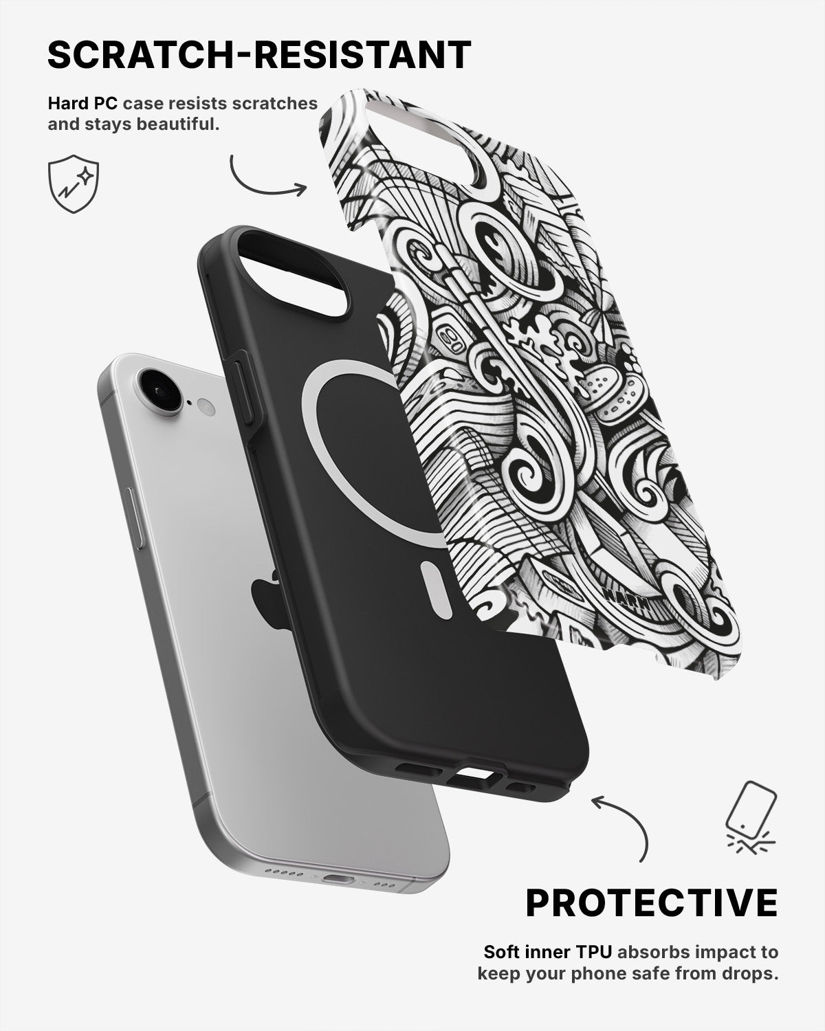 iPhone 17e Tough Case – Japanese Pattern - View 2