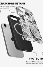 iPhone 17e Tough Case – Black & White Bloom - View 2