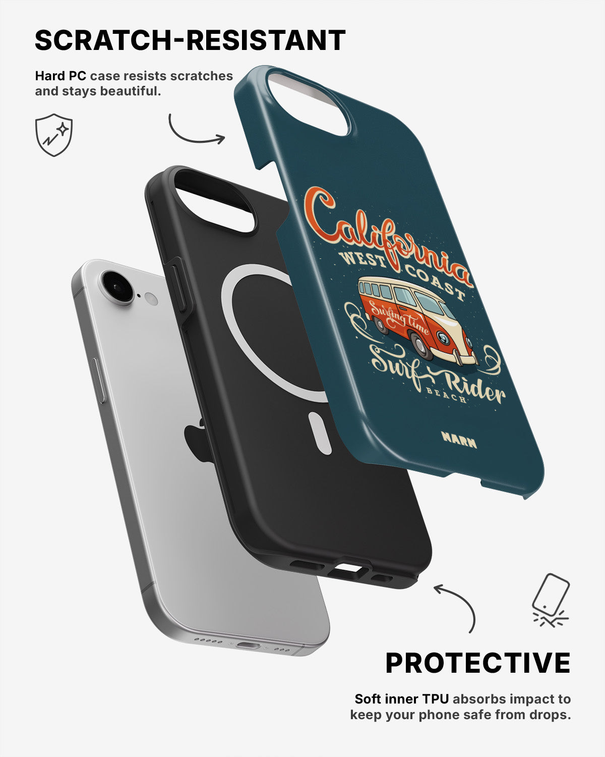 iPhone 17e Tough Case – California Surf - View 2